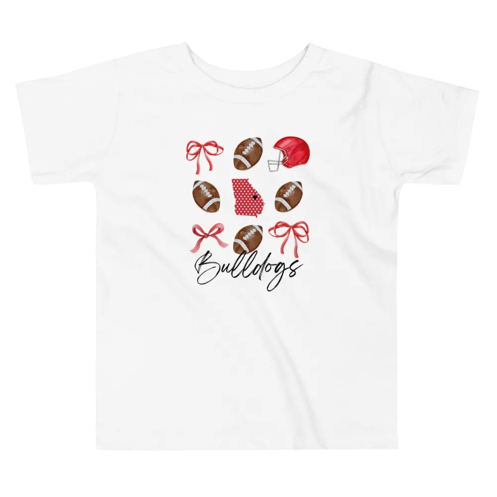 Toddler Girls Bulldogs Football T-Shirt (Homemade) product image (3)