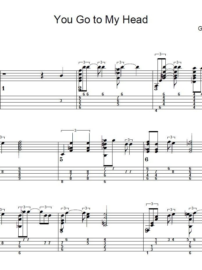 You Go to My Head - Guitar sheet music product image (1)