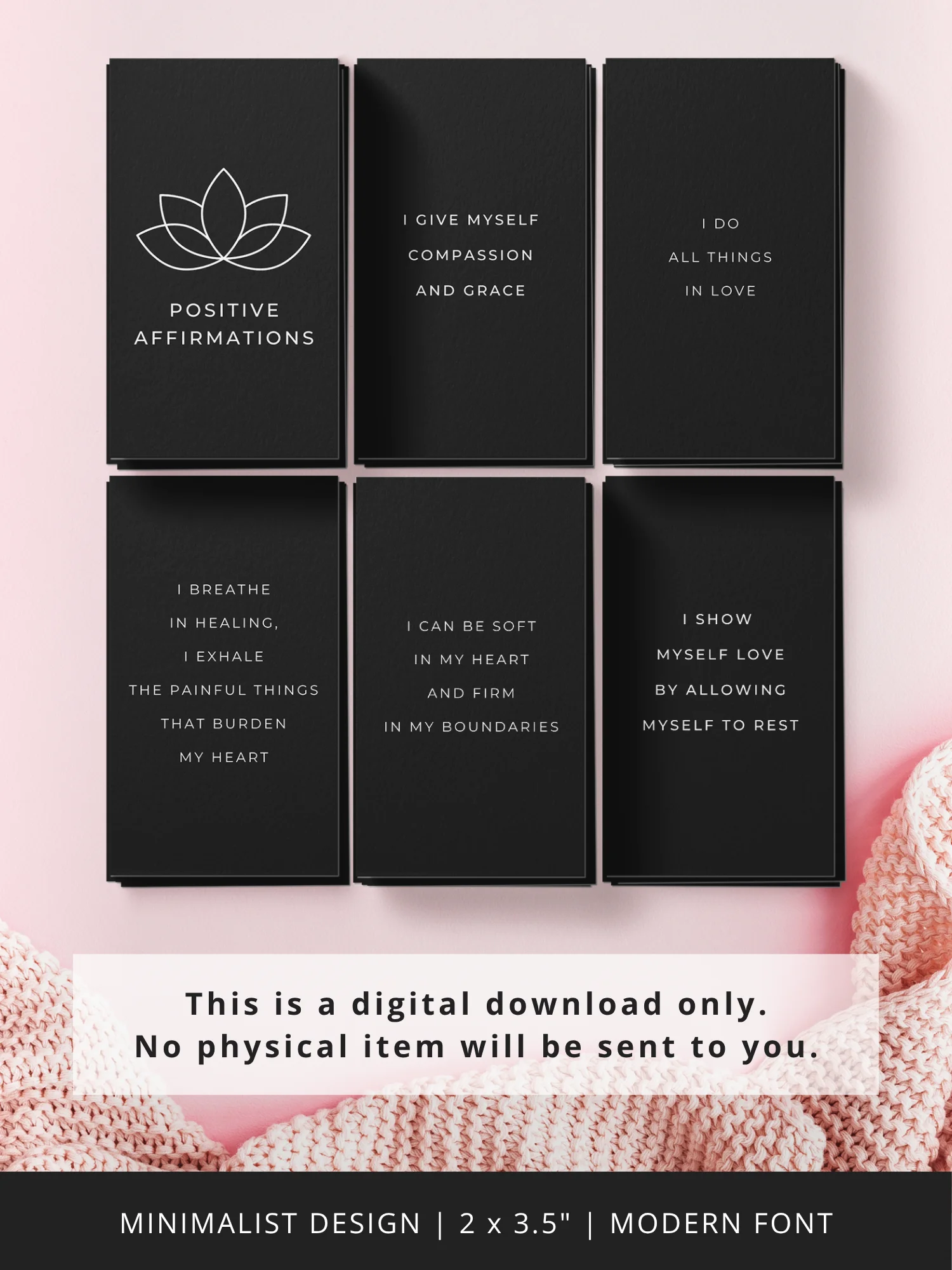 111 Affirmation Cards for Positivity Printable Digital Download product image (2)