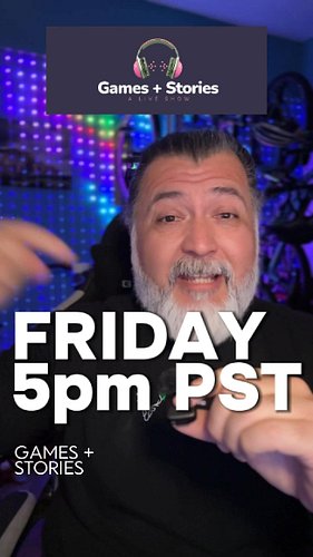 New interview and gaming show live on TikTok Friday at 5pm pacific!