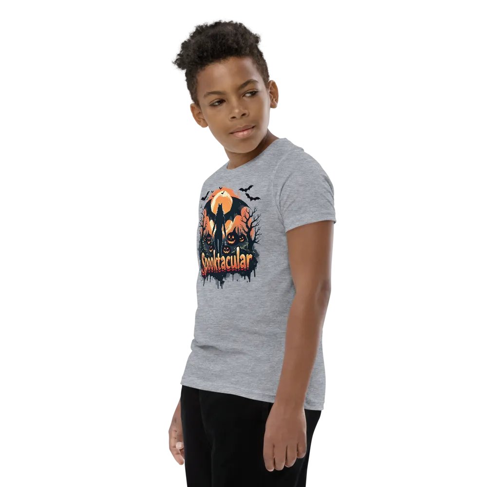 Spooktacular Cat Moonlight Kids T-Shirt product image (23)
