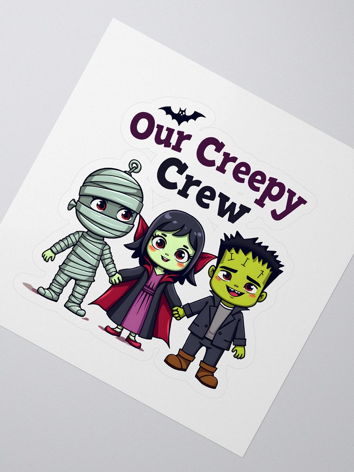 Halloween Creepy Crew Sticker Pack | Cute Spooky Characters Vinyl Stickers | Mummy Vampire Frankenstein Decals product image (1)