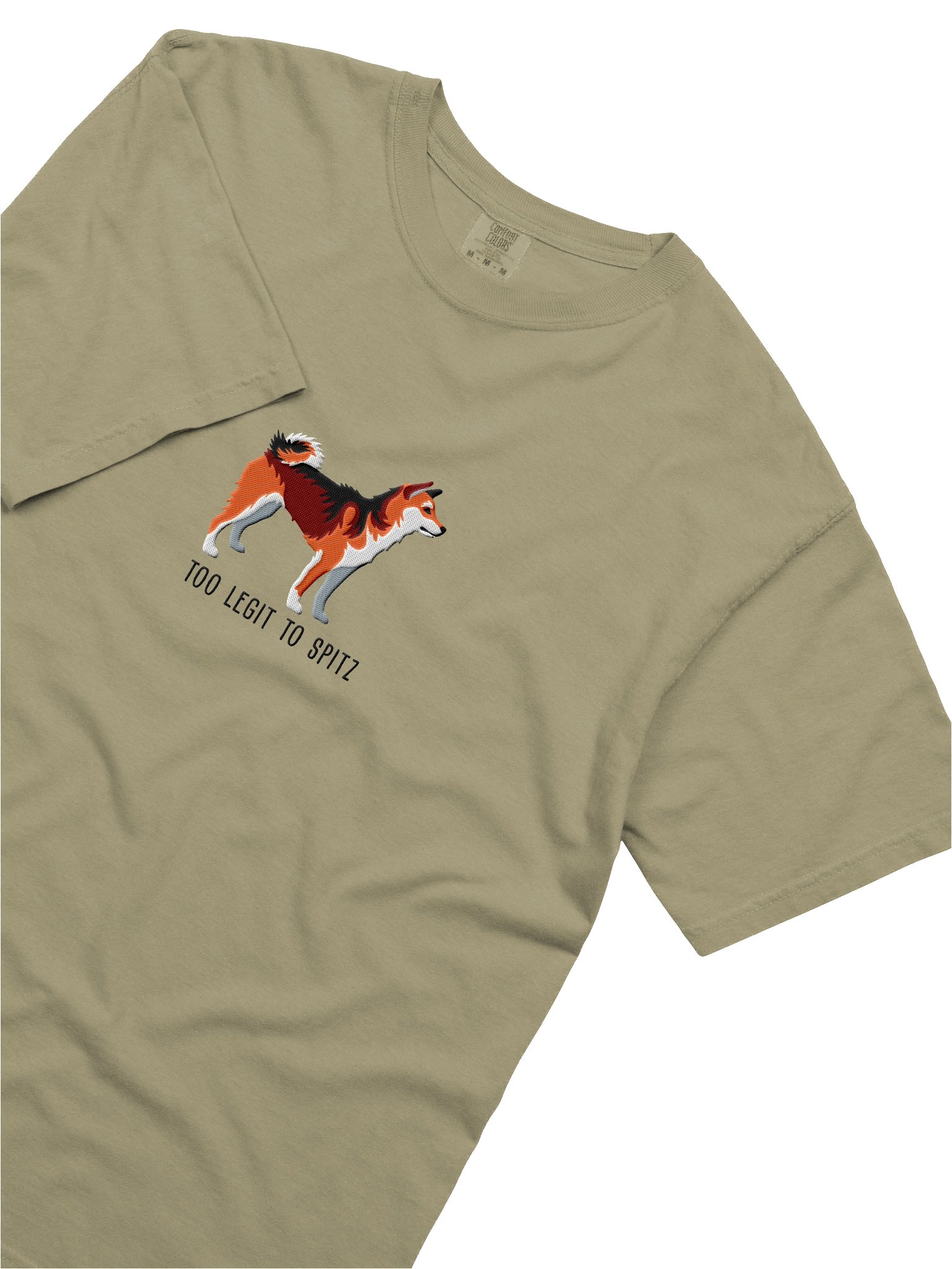 Too Legit to Spitz T-Shirt(Embroidered) of a Shiba Inu(Sesame) product image (8)