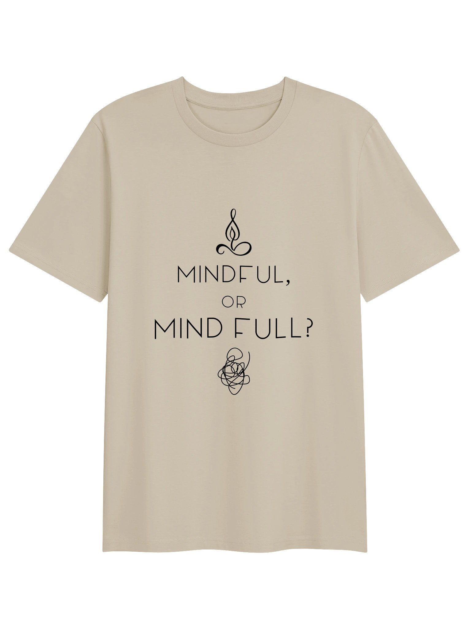 Mindful or Mind Full? — the one that jokes first, then makes you think |Unisex Ribbed-Neck Tee product image (4)