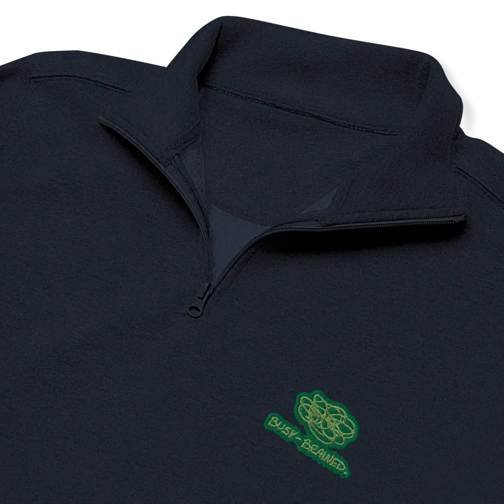 BUSY-BRAINED (moss design) embroidered quarter zip product image (11)