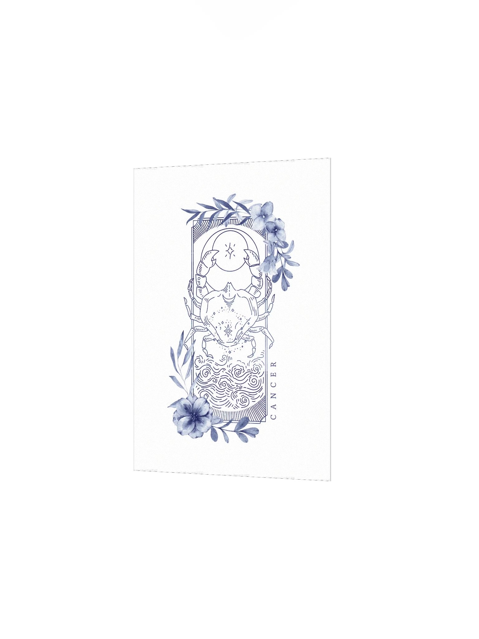 Cancer Blue Line Art Zodiac Print product image (5)