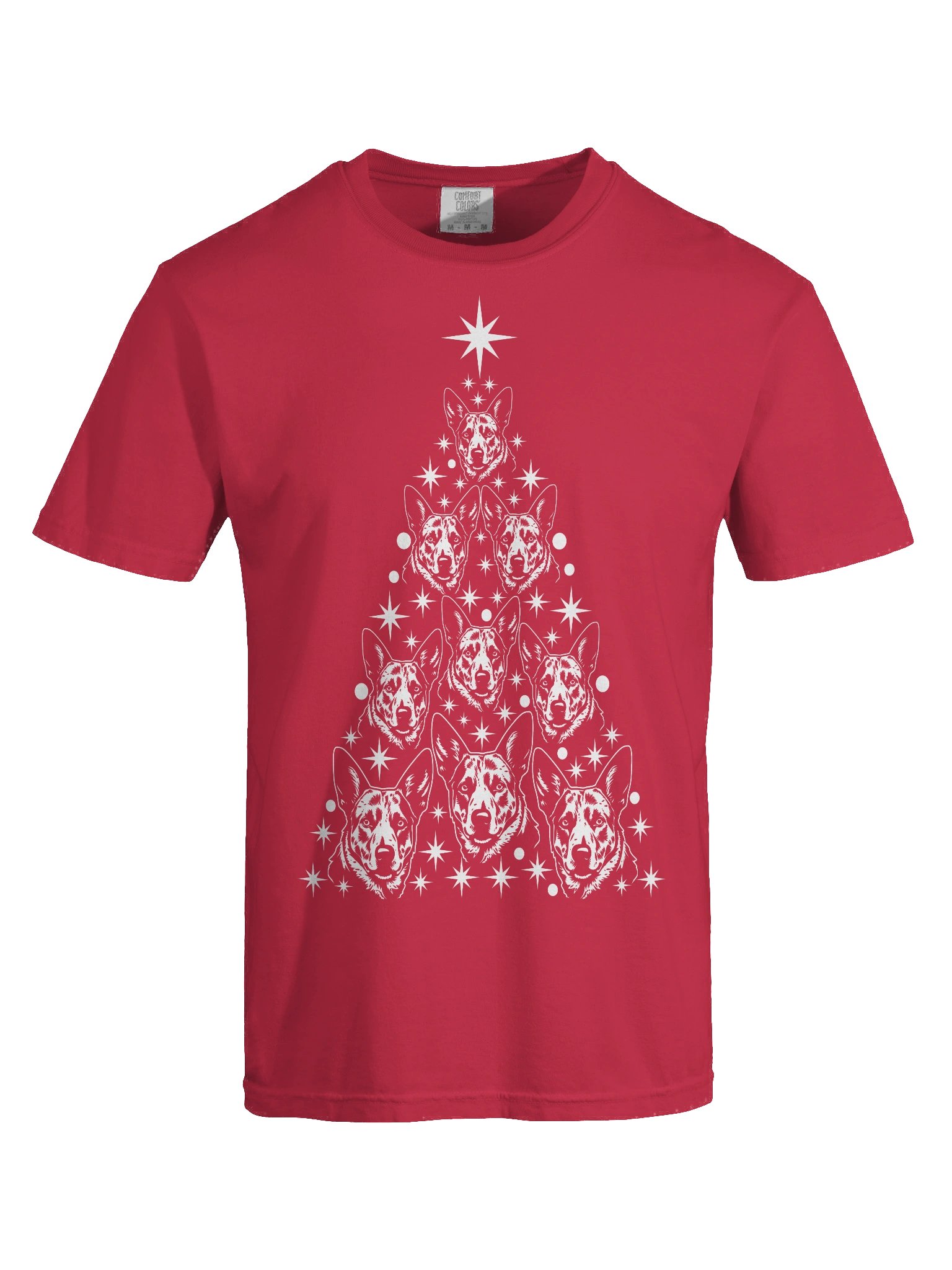 Australian Cattle Dog Christmas Tree T-Shirt(Blue/Red Heeler) product image (9)