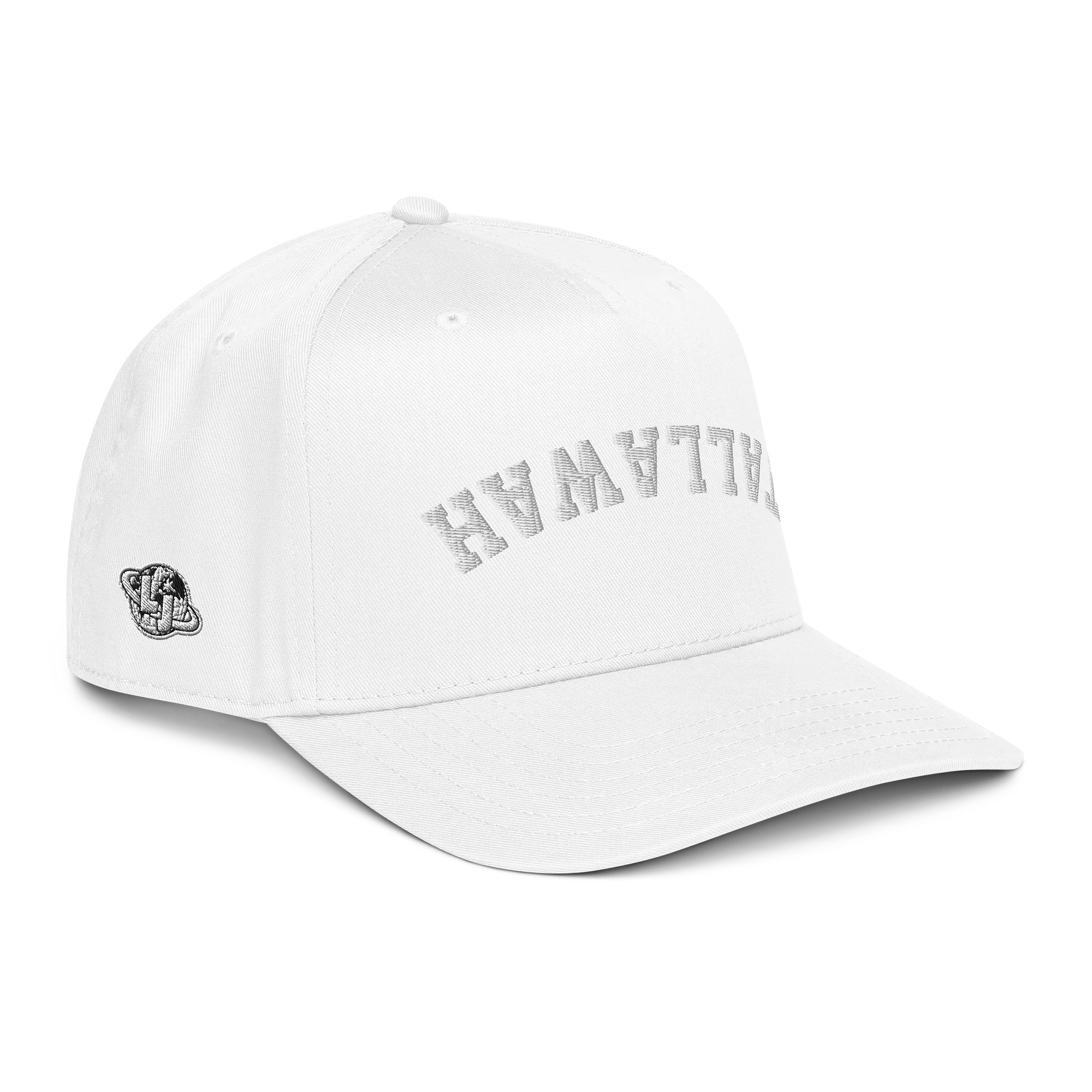"likkle but TALLAWAH" Baseball Cap in Criss White product image (4)