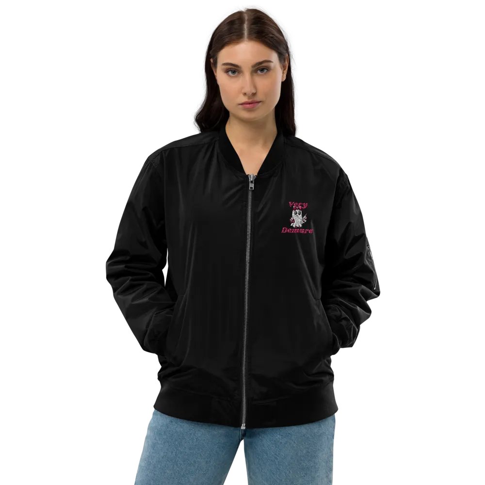 Very Demure Cute Ghost Embroidered Premium Recycled Bomber Jacket product image (10)