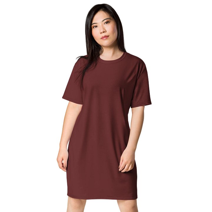 Auburn Oversized T-Shirt Dress | Stretchy Fabric | Casual or Formal Style | Sizes 2XS-6XL | Exclusive Design product image (1)