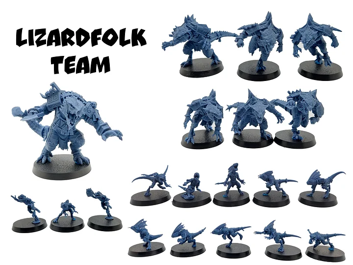 Lizardfolk Fantasy Football Team - Brutefun Miniatures product image (1)