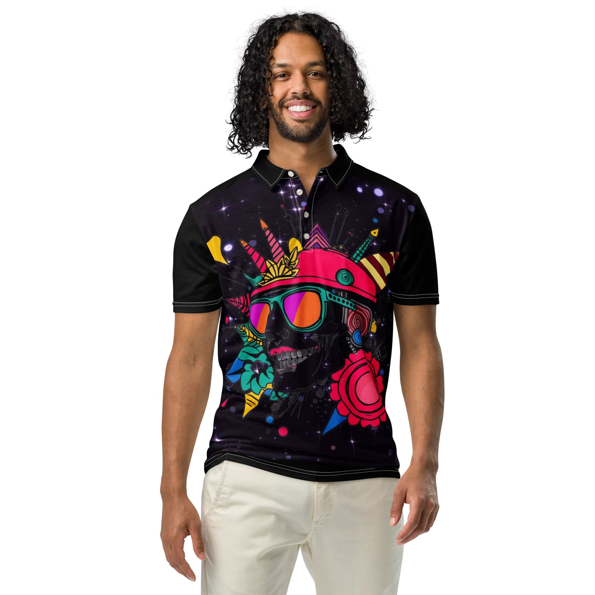 Cosmic Skull Slim Fit Polo product image (3)