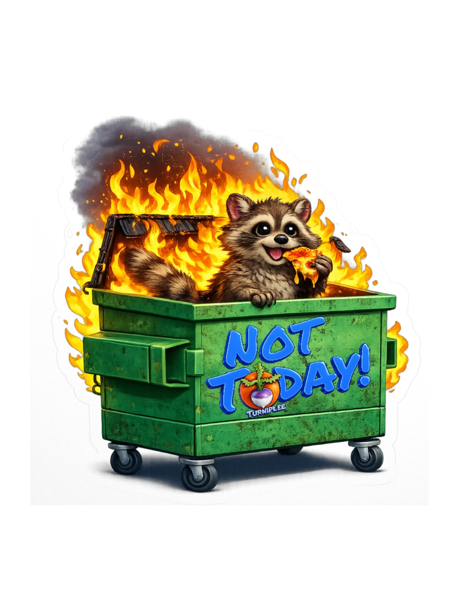 Not Today! Raccoon Kiss Cut Stickers product image (1)