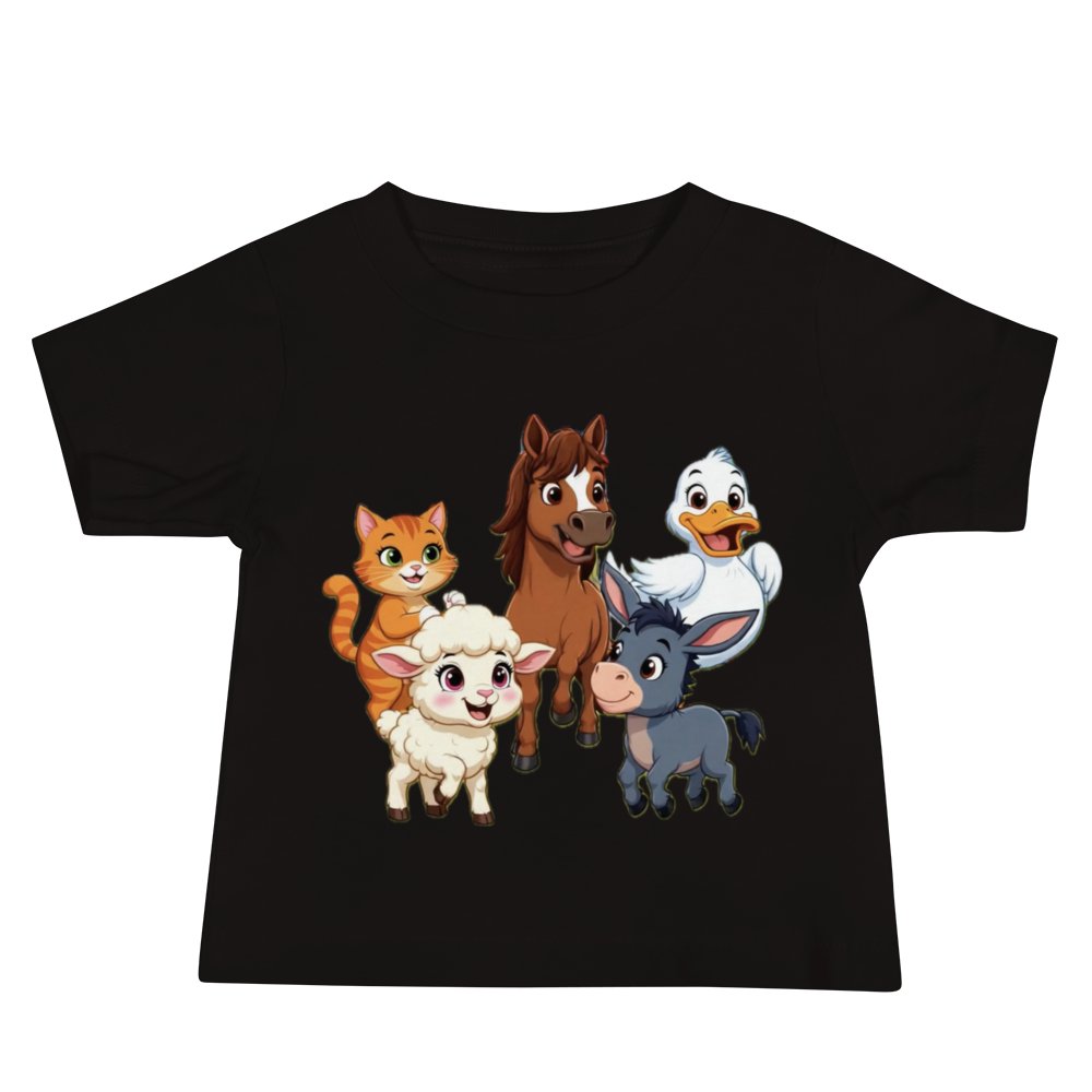 Cheerful Farm Animal Friends Baby Tee product image (2)