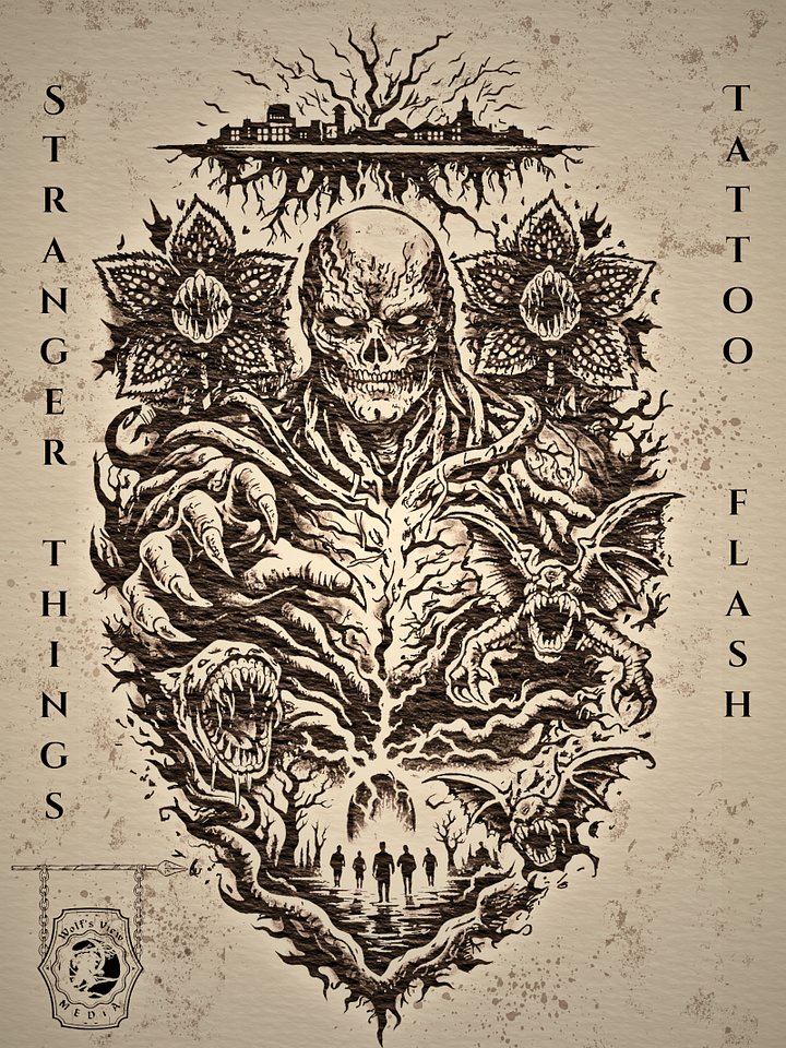 Tattoo Flash Series- Stranger Things- Poster Print product image (1)