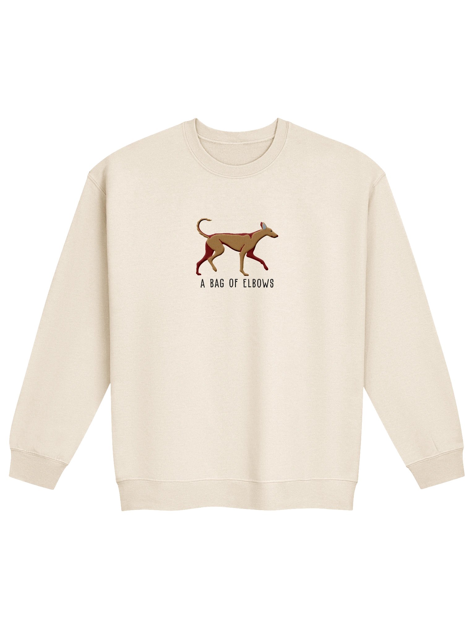 A Bag of Elbows Sweatshirt (Embroidered) of an Ibizan Hound(Tan) product image (4)
