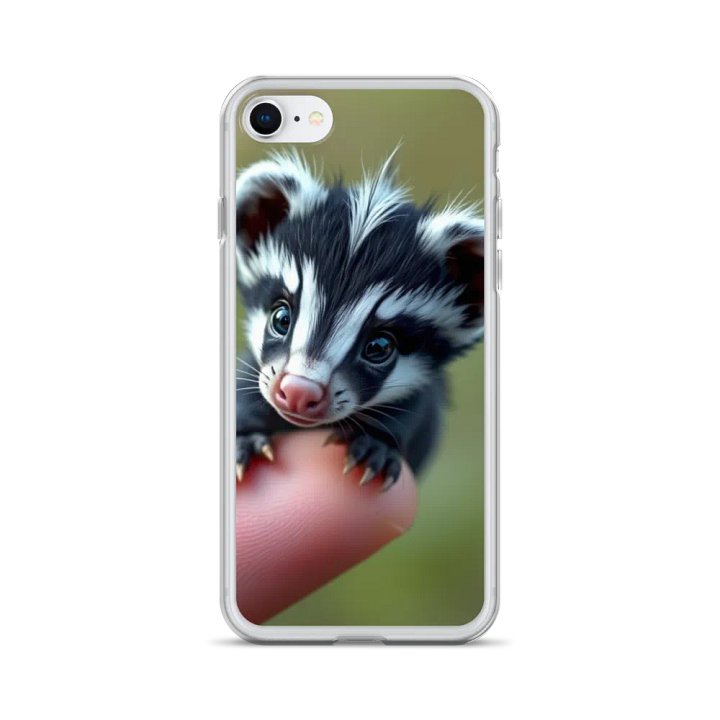 Tiny Skunk on a Finger iPhone® Clear Case product image (24)
