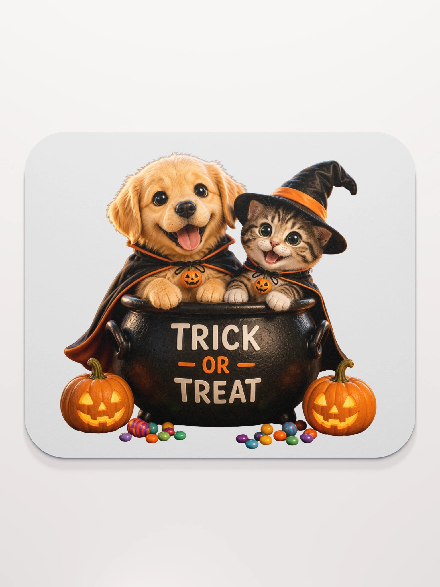 Trick or Treat Dog and Cat Mousepad product image (2)