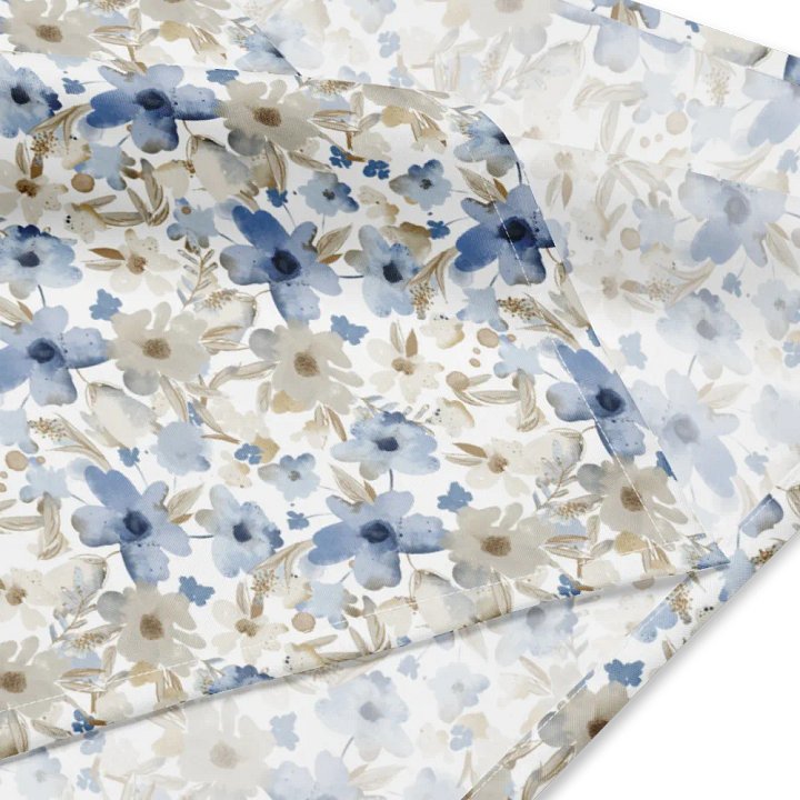 Blue grey Flowers Bandana product image (2)