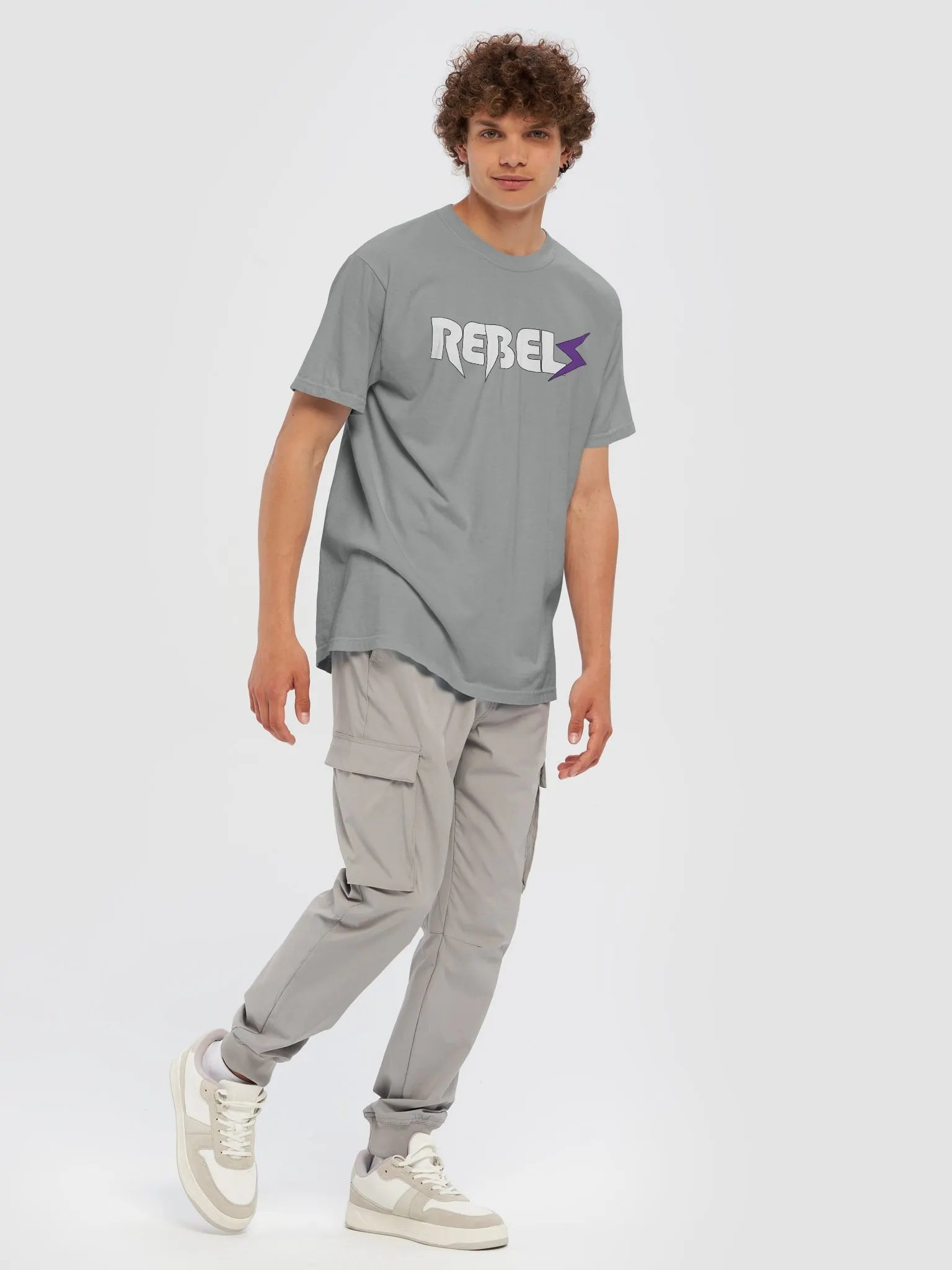 Rebels T-Shirt | Granite | White/Purple product image (7)