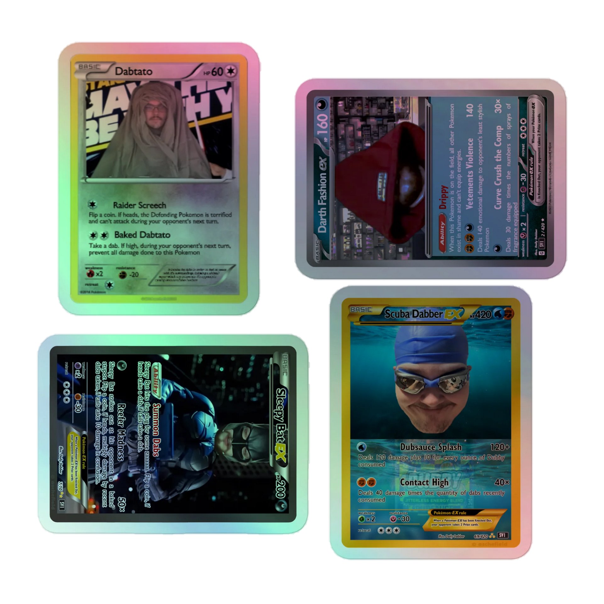 Daily Dabber X bf2k | Holo Trading Card Stickers product image (1)