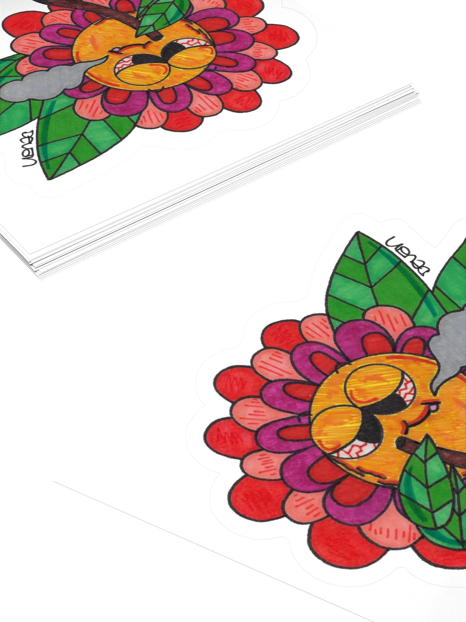 Red Stoner Flower Sticker product image (4)