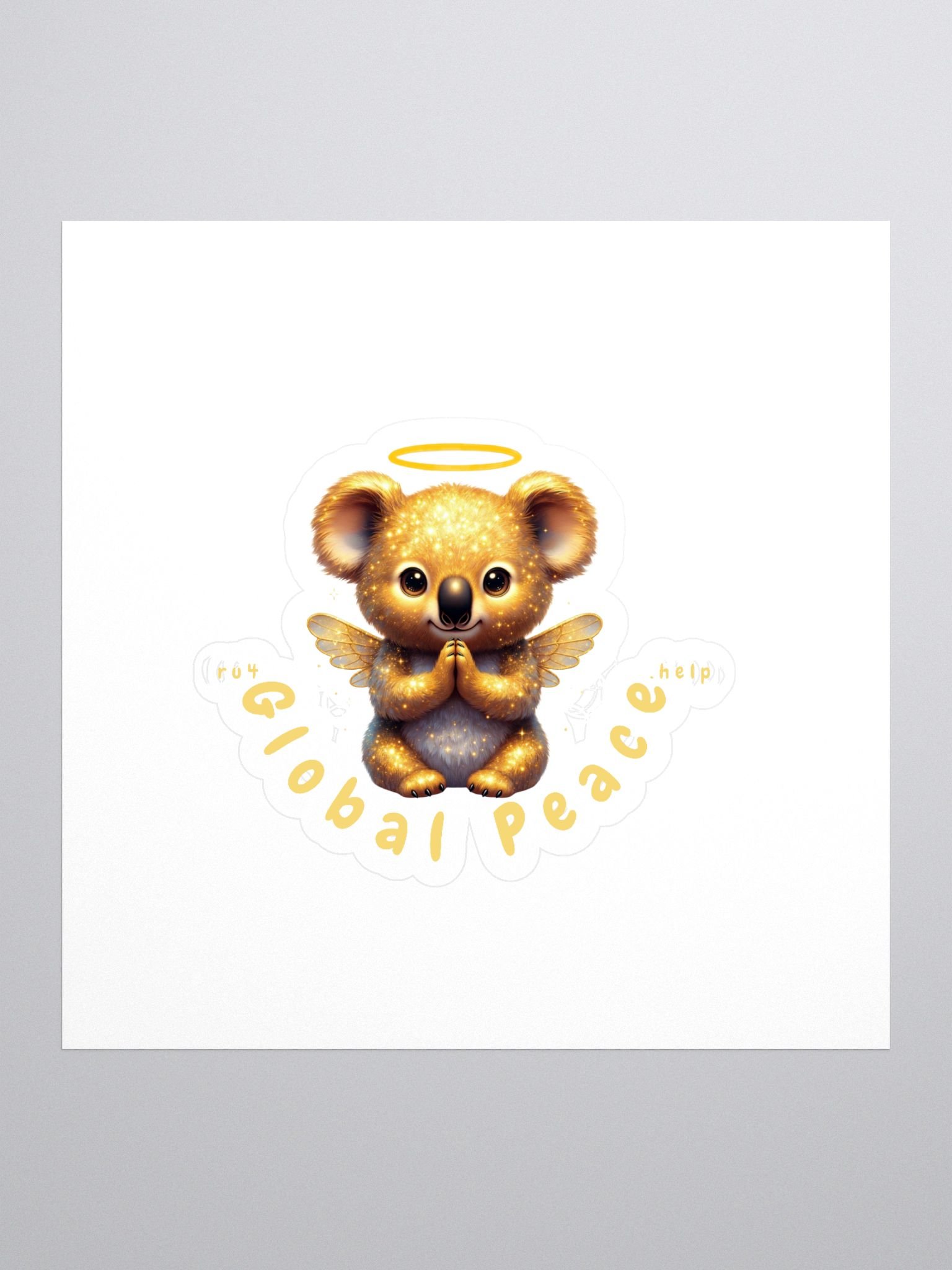 Global Peace golden koala Stickers product image (1)