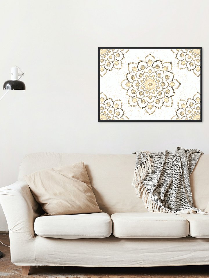 Golden-Brown Mandala Poster, 2 JPG files product image (1)