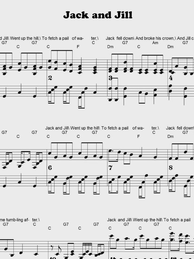 Jack and Jill - CS - Piano sheet music product image (1)
