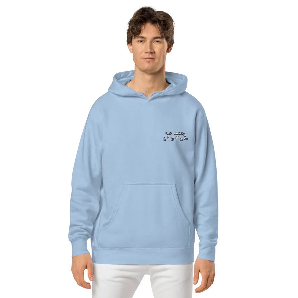 *not* mentally linear (L.C. bubble design 2) embroidered pigment hoodie product image (2)