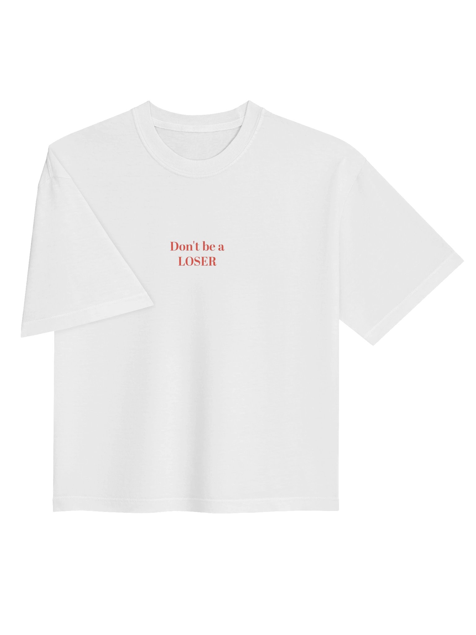 Don't be a LOSER womens Boxy white Tee product image (3)