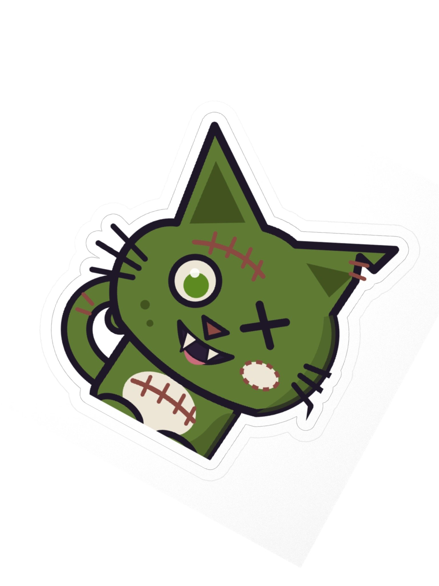 Nyanbie Correct Answer Zombie Cat Laptop Sticker product image (2)