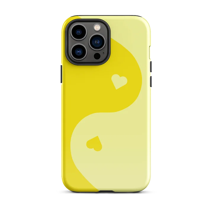 Lemon Cream Yin Yang Heart iPhone Case product image (1)