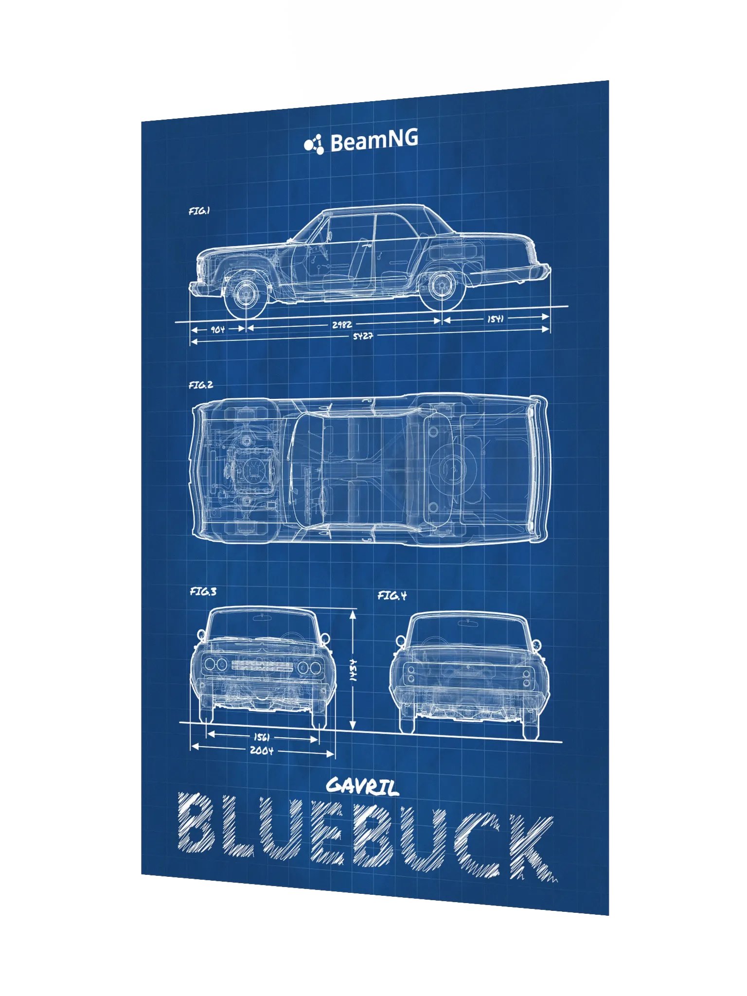 Gavril Bluebuck Blueprint Poster product image (3)