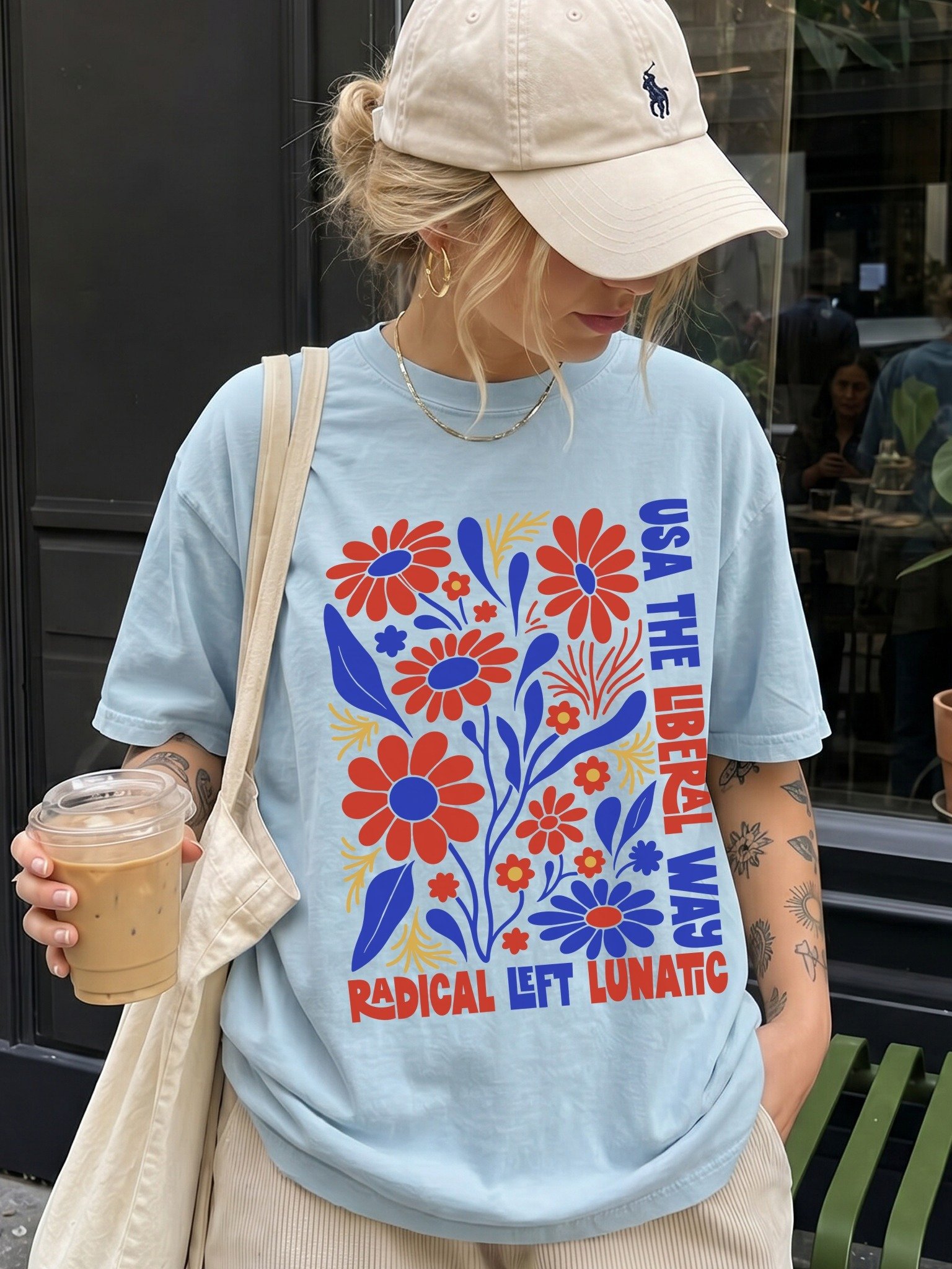 Radical Left Lunatic Summer Patriotic Tee product image (37)