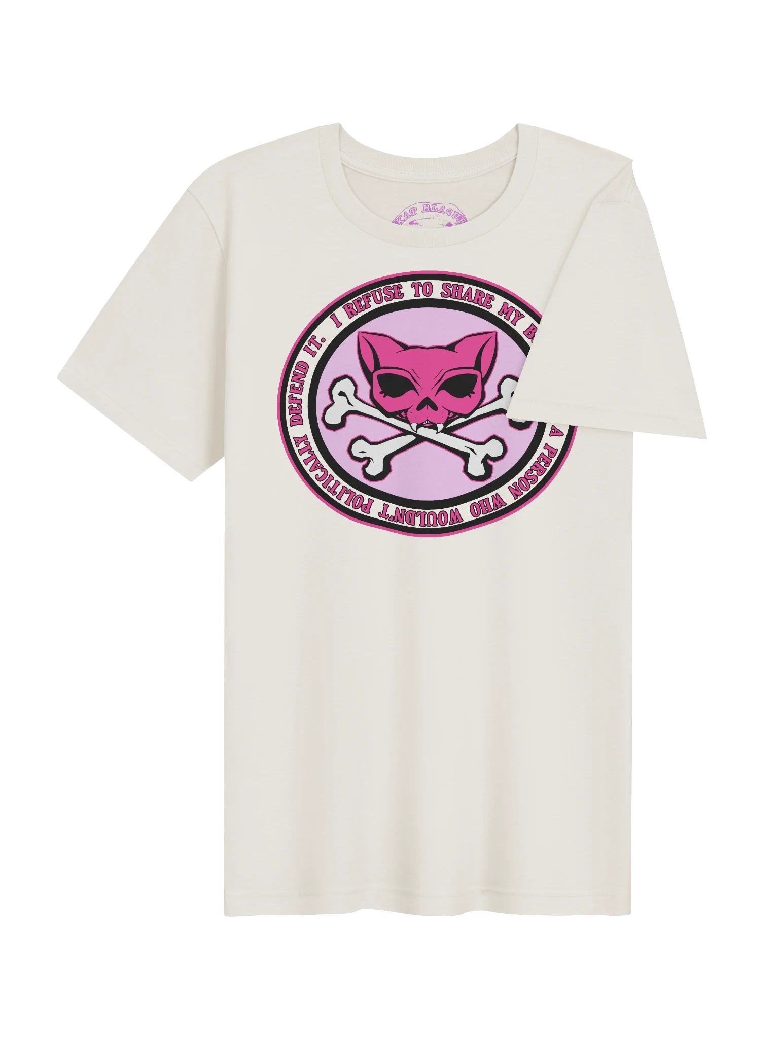 I Refuse Pink Kat Skull Shirt product image (104)