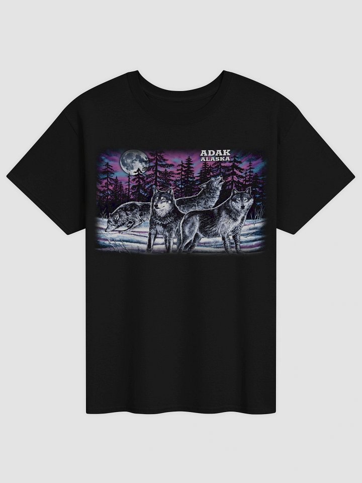 Vintage 90s Adak Alaska Wolf Big Graphic Shirt product image (2)