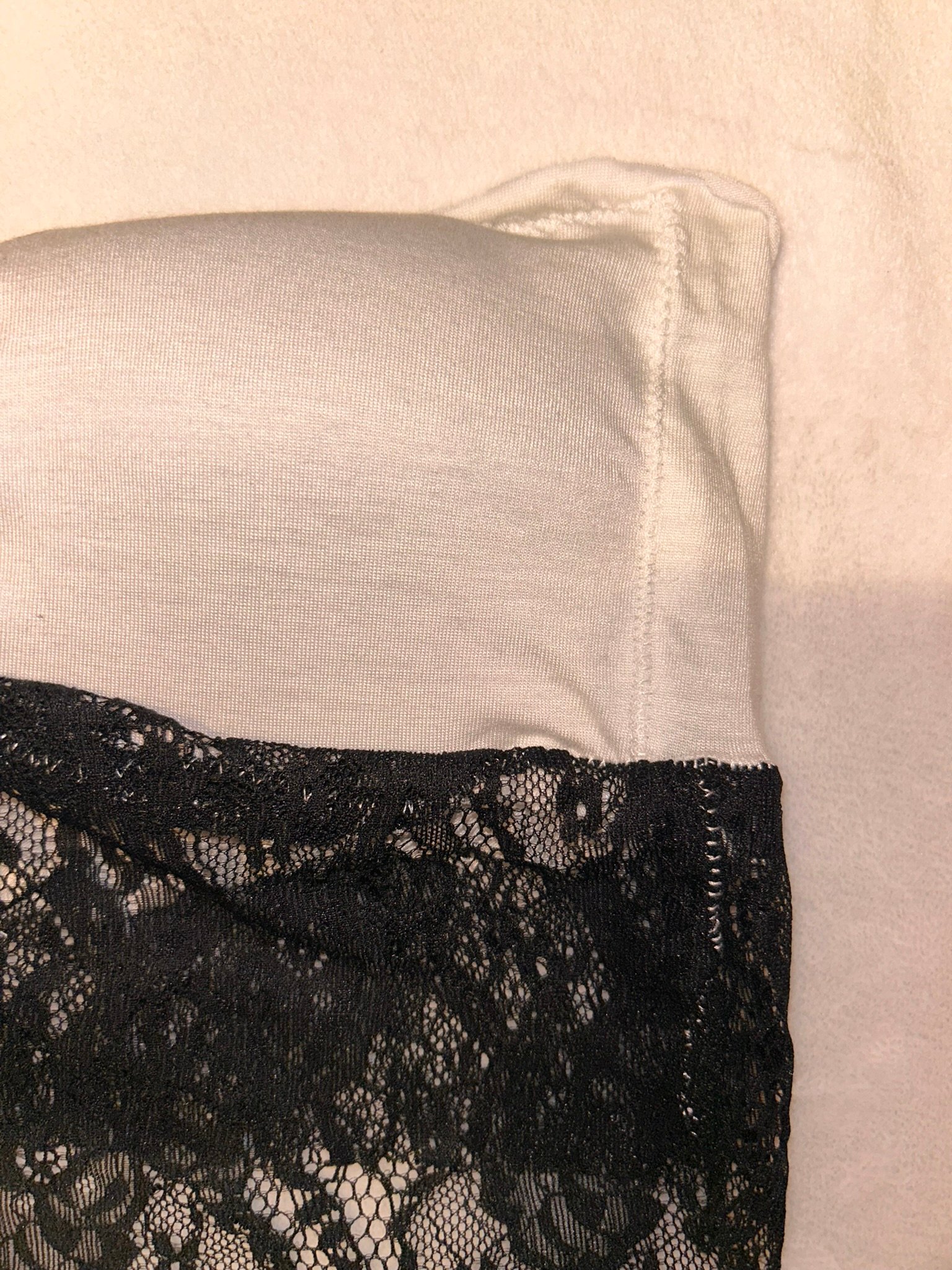 White tube top with lace bottom product image (5)