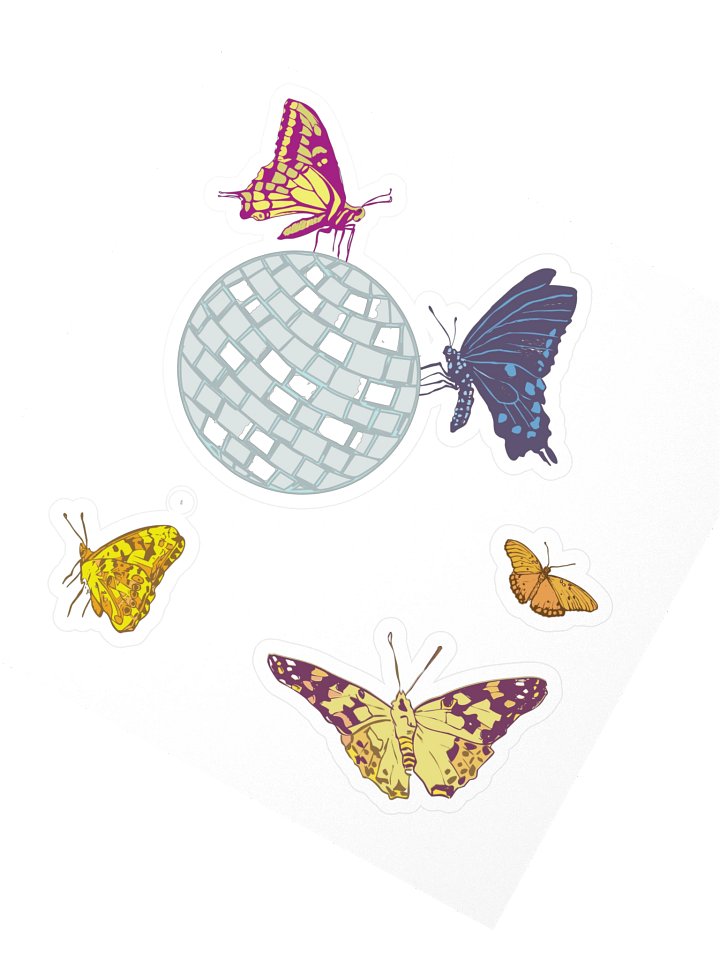 Disco Butterfly Stickers product image (2)