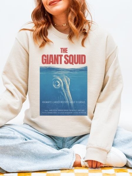 Giant Squid Parody Funny Retro Fall Sweatshirt product image (6)