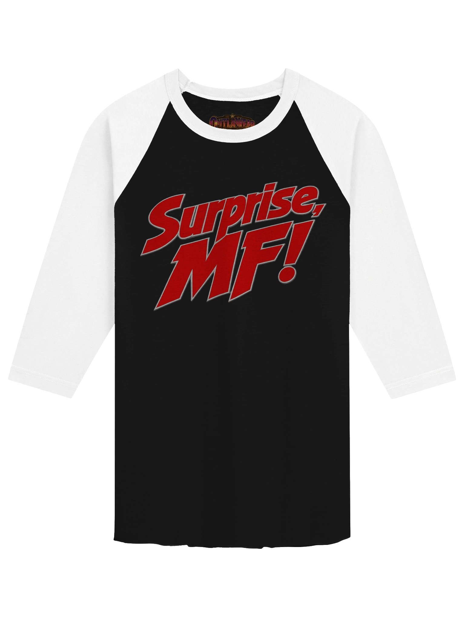 "Surprise, MF!" Raglan T-Shirt product image (5)