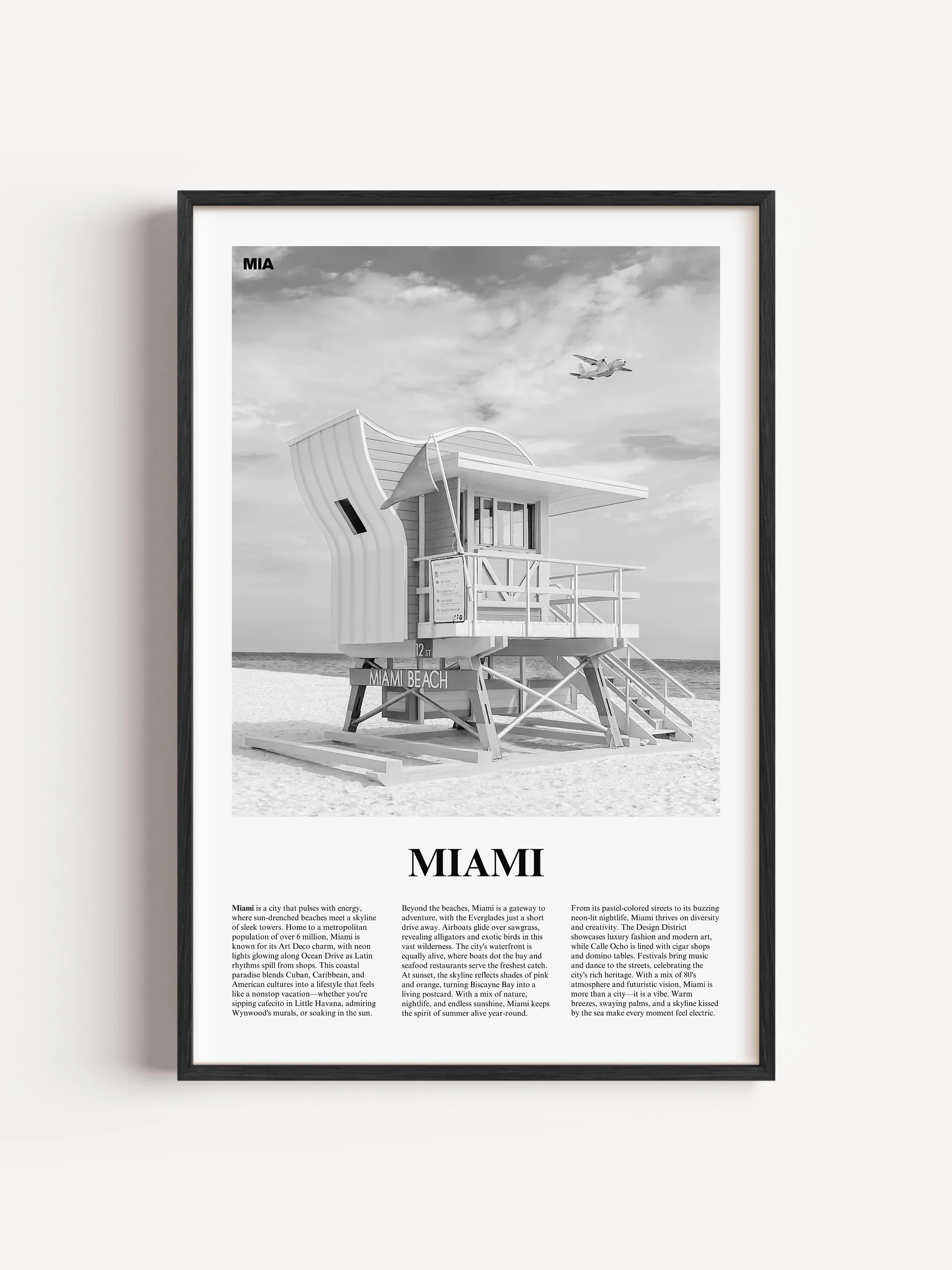 Miami 03 Newspaper Poster | Framed product image (1)