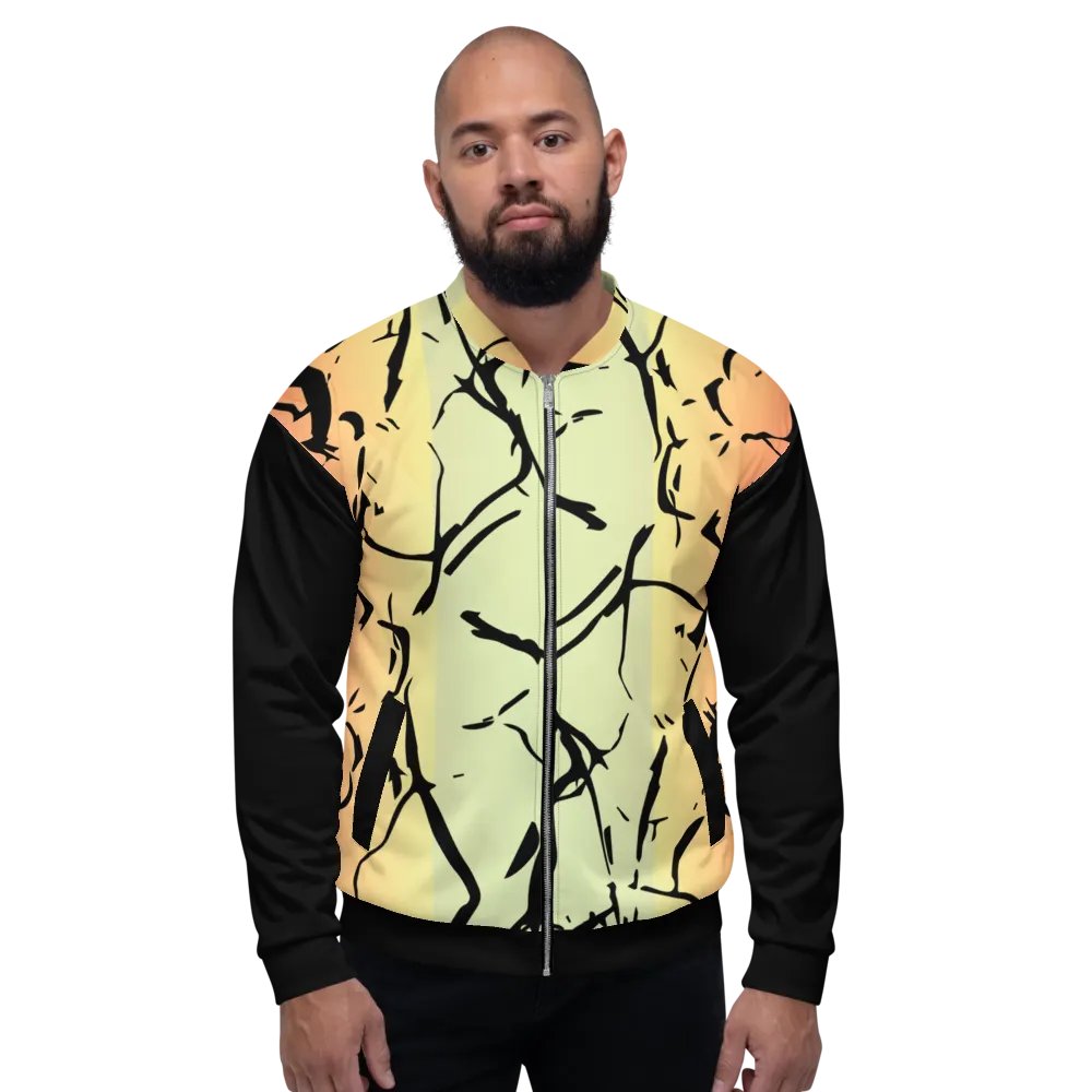 All-over Print Bomber Jacket by Sublicolor 144 /Lime- Orange/Enigma product image (3)