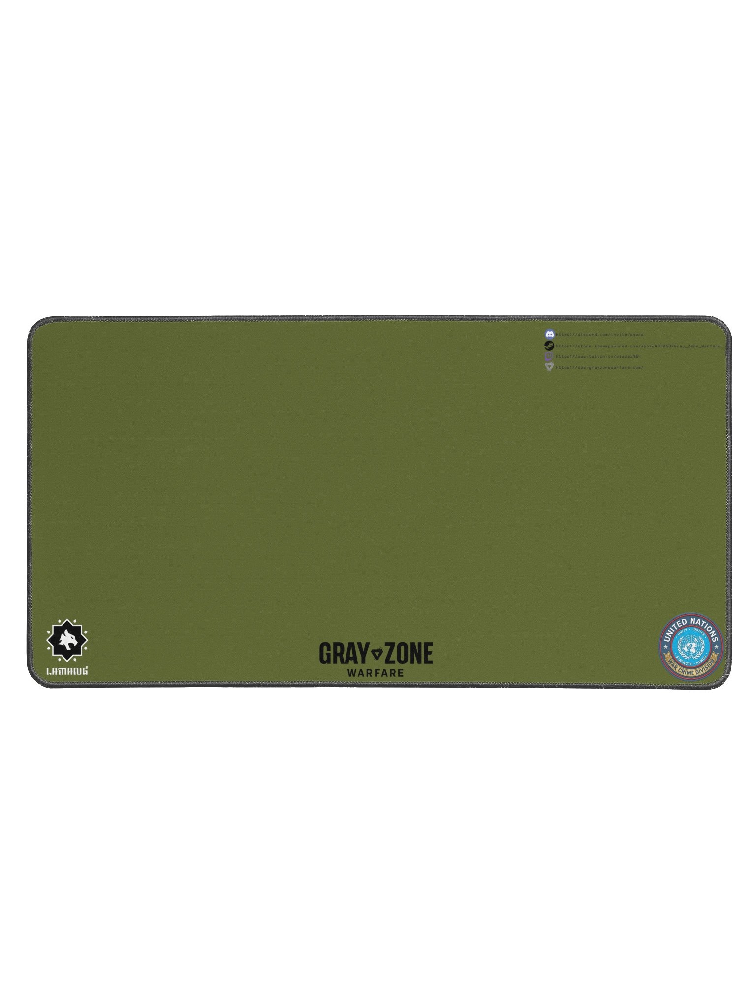 UNWCD/LRI Military Green Desk Mat - Black GZW product image (1)