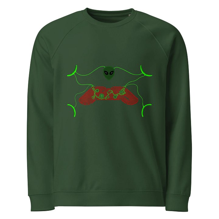 Galactic Alien Unisex Raglan Sweatshirt product image (1)