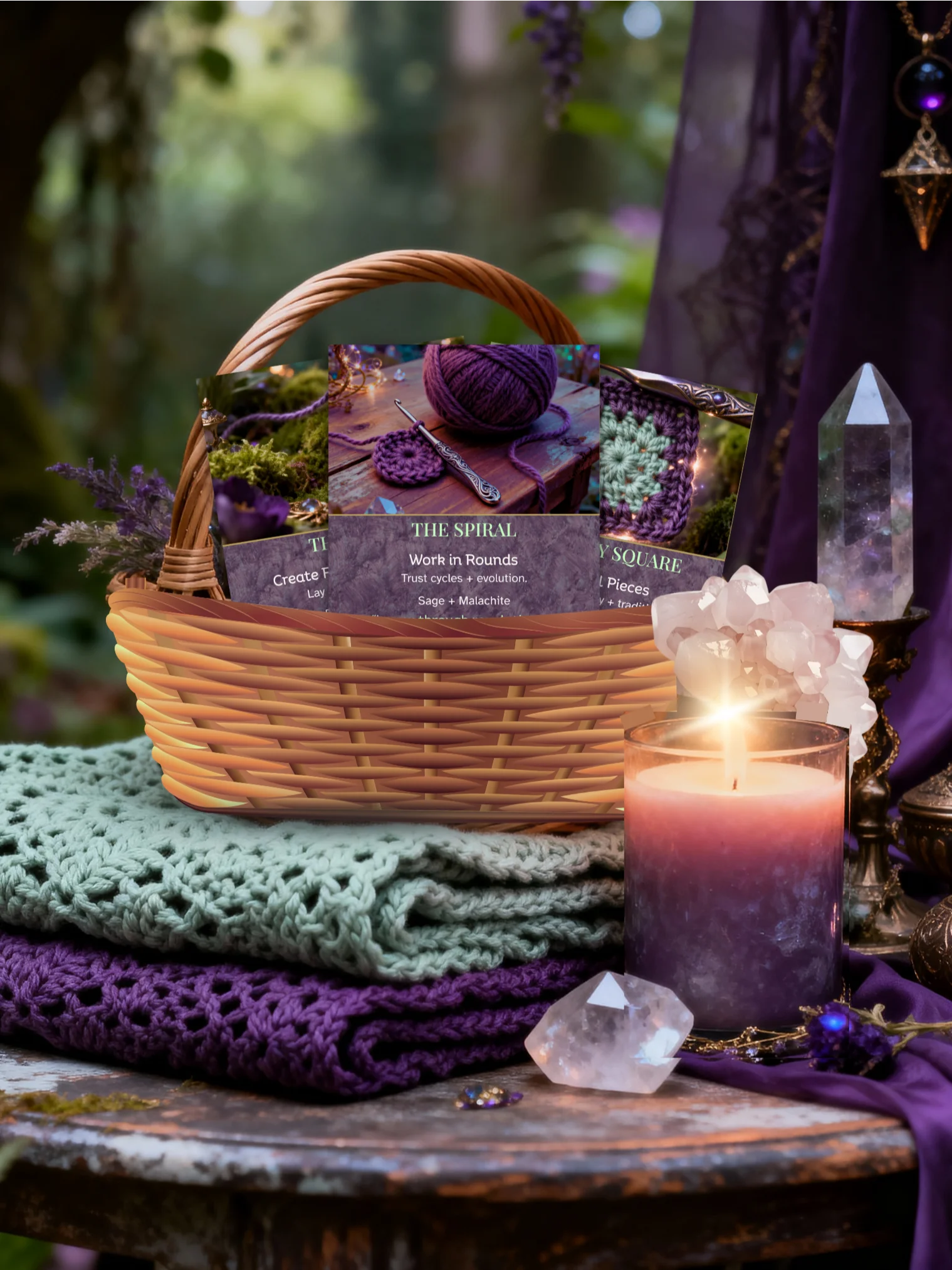 Crochet Oracle Deck Printable | Fiber Artist Oracle Cards Digital Download product image (5)