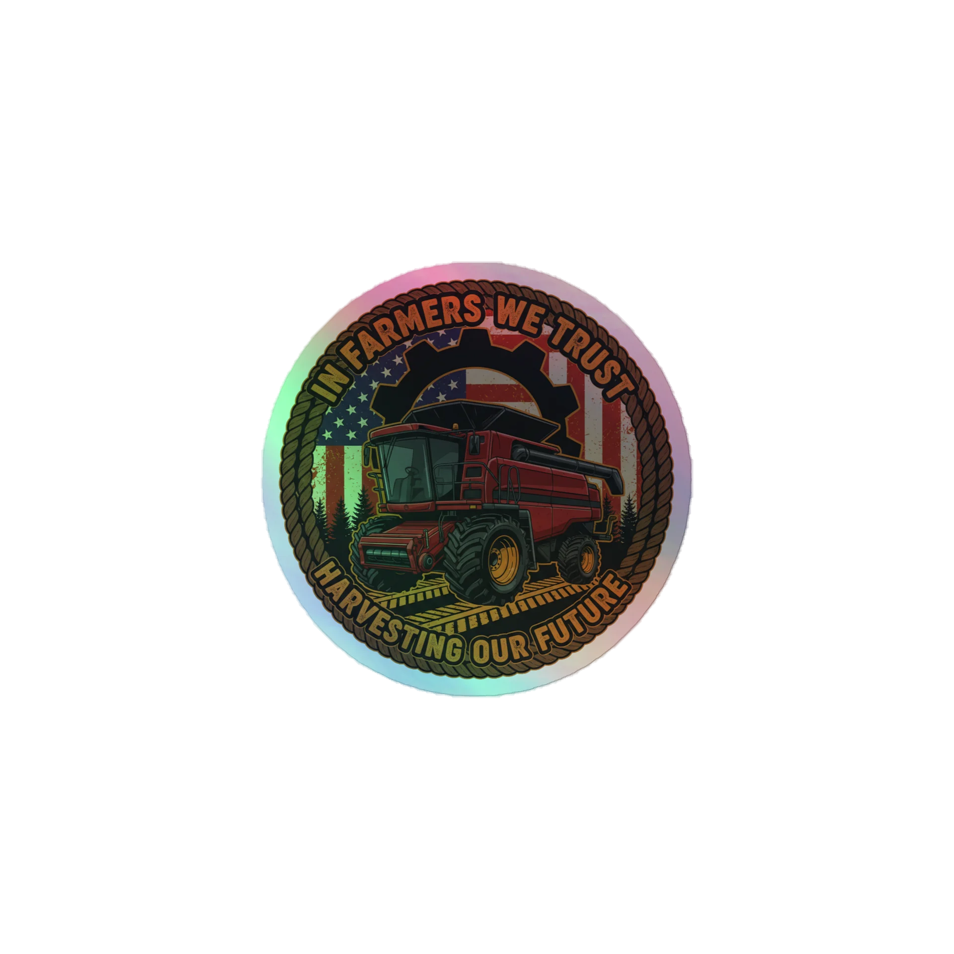 In Farmers We Trust Holographic Sticker Sheet product image (1)
