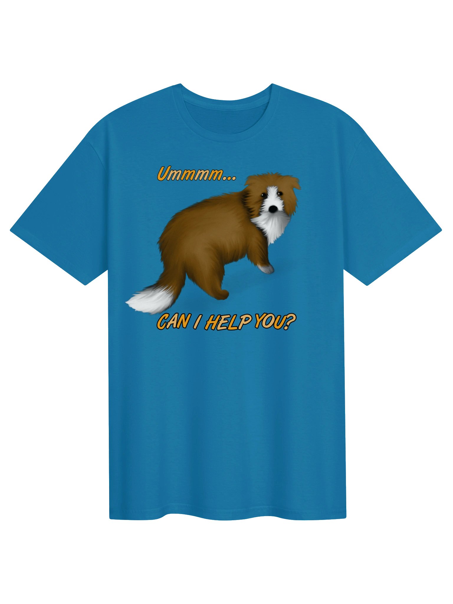Dog "Ummm... Can I Help You?" T-Shirt. Unisex Gildan Softstyle T-Shirt product image (1)