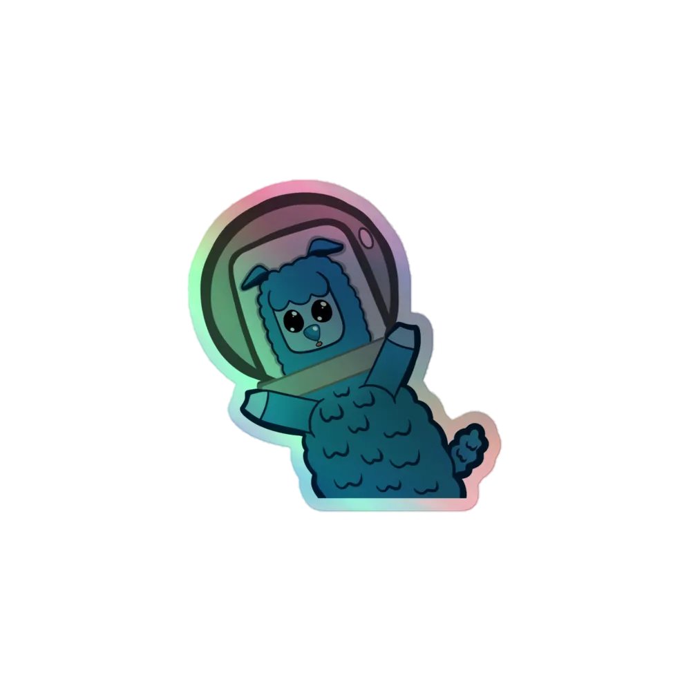 Cosmic Llama Holographic Sticker Set product image (1)