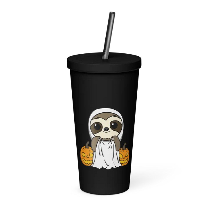 Insulated Tumbler with a Straw - Ghost product image (1)